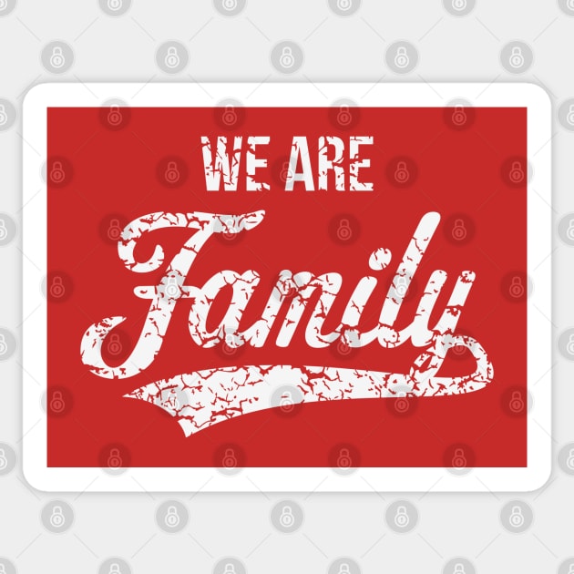 We Are Family (Parents / Father / Mother / Children / Vintage / White) Sticker by MrFaulbaum